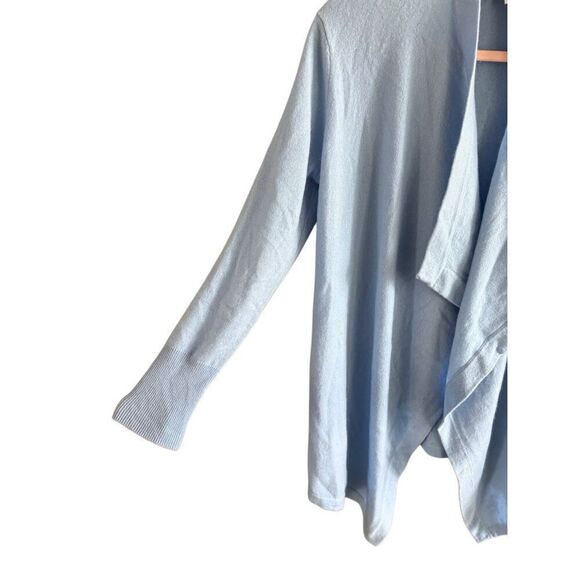 Soft by Naadam Womens Light Blue 100% Cashmere Open Front Cardigan Size Small - Picture 5 of 16